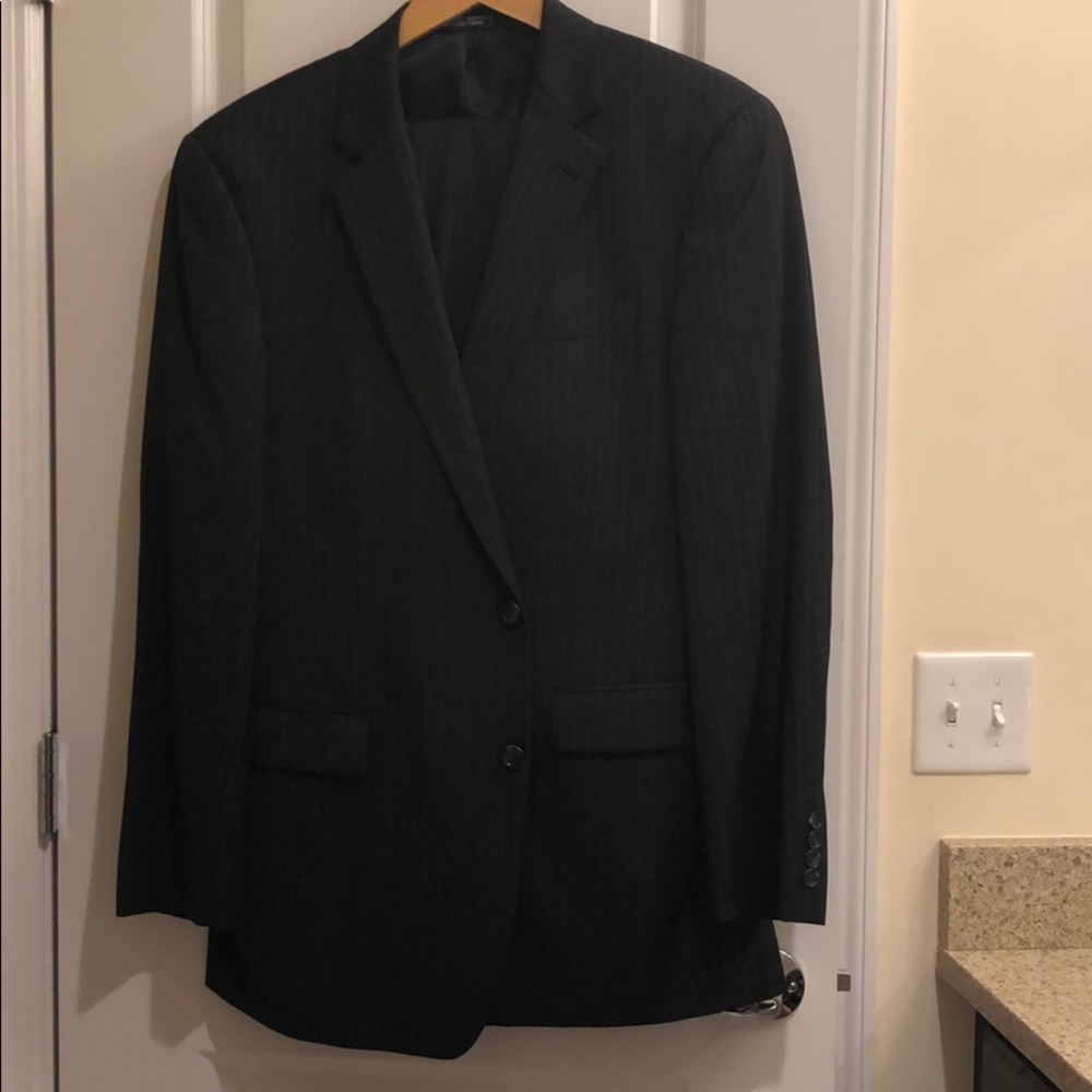 Nautical - charcoal chalk stripe men’s suit